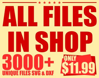 SVG Bundle SVG files for Cricut Silhouette All Files in Shop bundles svg dxf bundle Entire shop svg sale cut files cutting files svg dxf