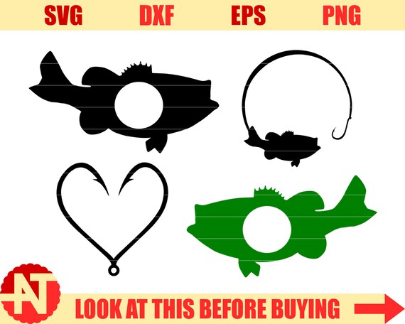 Download Fish monogram svg fish hook svg fishing svg files for Cricut | Etsy