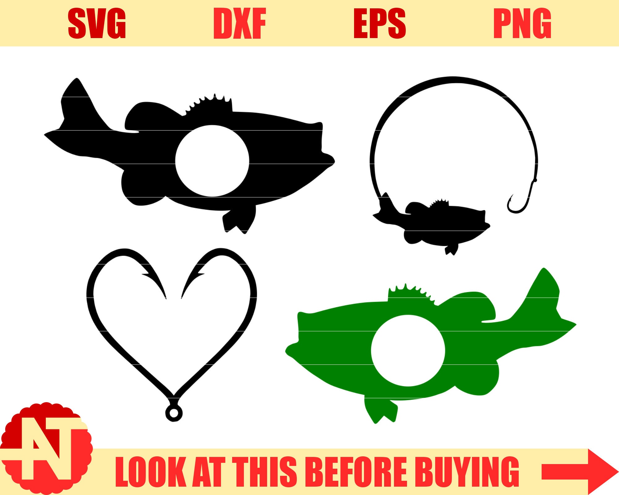 Download Fish monogram svg fish hook svg fishing svg files for ...