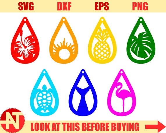 Download Tear drop SVG Pendant SVG Dangle earrings svg Leather ...