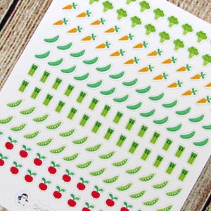 PETITS légumes, autocollants végétariens, autocollant végétal, autocollant petit légume, autocollant nourriture, autocollant régime, alimentation saine, alimentation saine