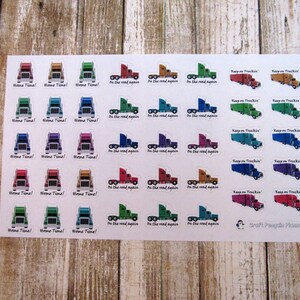 Trucker Planner Stickers, Trucker Wife Planner Stickers, Trucker tracker sticker, home time tracker sticker image 3