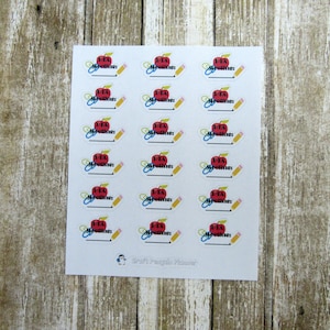 PTO Meeting stickers, PTA Meeting stickers,  School planner stickers, school meeting stickers, reminder stickers