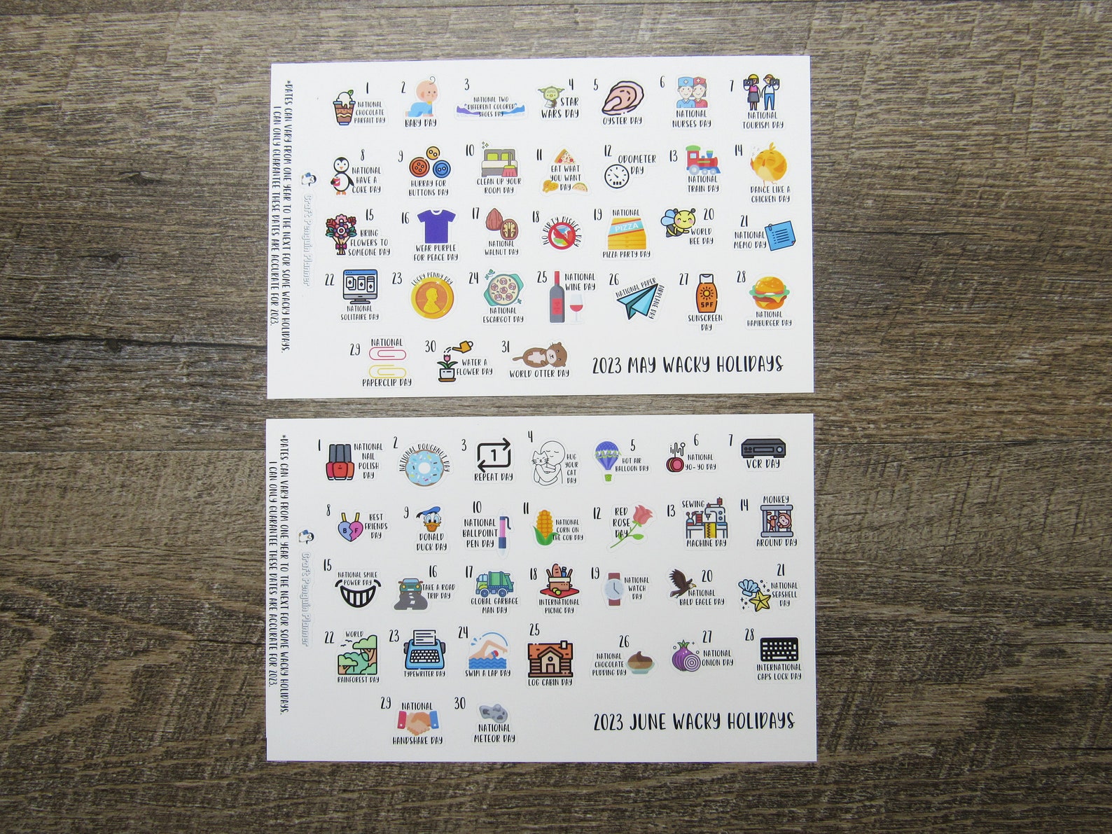 Wacky Holidays 2023 Wacky Holidays Silly Holidays Monthly - Etsy