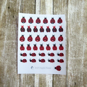 Ladybug Deco stickers, Ladybug stickers, Ladybird stickers, spring stickers