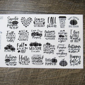 Fall Quote Stickers, Fall stickers, Autumn quotes, foiled quote planner stickers, functional stickers, planner stickers, foiled stickers