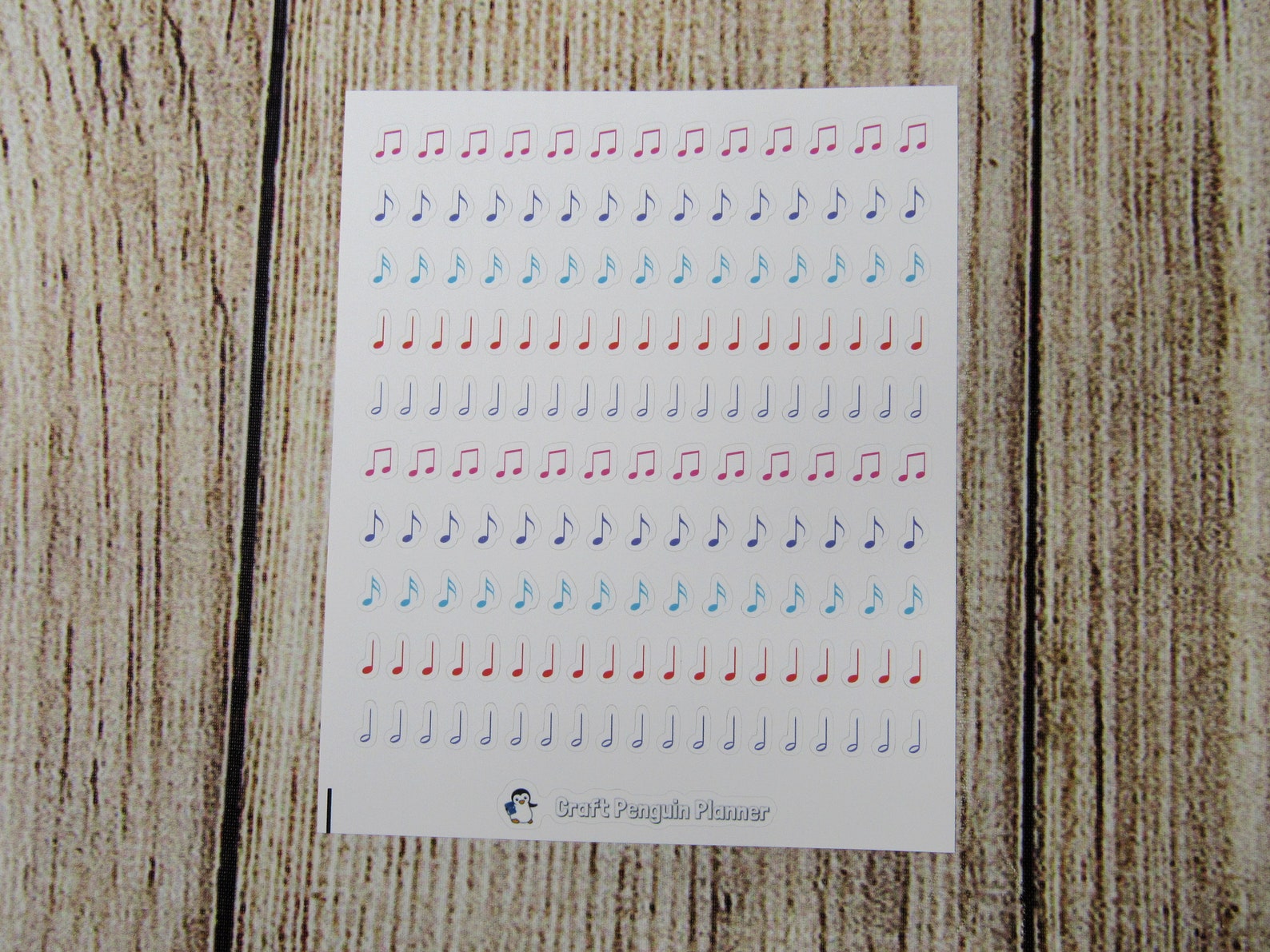 Sticker Mps Mini Note TINY Music Note Stickers, Music Sticker, Music Note Sticker, Functional ...