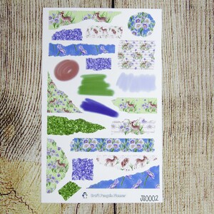 Journaling kit, Torn Paper stickers, Journal sticker kit, Bullet Journal Stickers, Bujo, JS0002- Wild & Free, Deer, spring kit