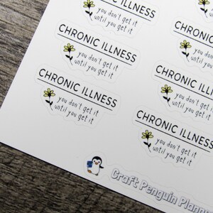 Chronic Illness Quote, Chronic illness, spoonie sticker, spoonie quote sticker, functional stickers, planner stickers