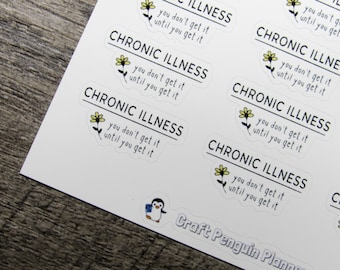 Chronic Illness Quote, Chronic illness, spoonie sticker, spoonie quote sticker, functional stickers, planner stickers