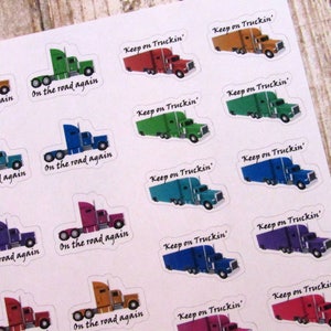 Trucker Planner Stickers, Trucker Wife Planner Stickers, Trucker tracker sticker, home time tracker sticker image 6
