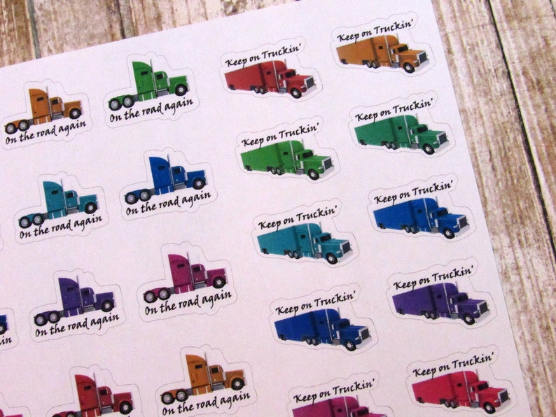 Trucker Planner Stickers, Trucker Wife Planner Stickers, Trucker tracker sticker, home time tracker sticker image 6