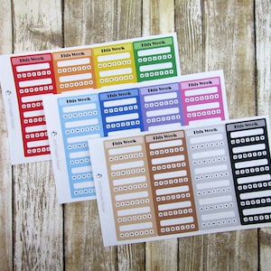 Sidebar Habit Trackers sticker, Weekly habit trackers, habit tracker stickers,  functional sticker, sidebar sticker