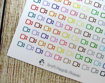 TINY video camera sticker, video chat sticker, video meeting sticker, video sticker