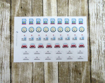 Car Care Planner sticker, Car Maintenance sticker, Wash car sticker, Fuel up sticker, oil change sticker, vehicle maintenance