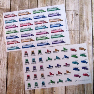 Trucker Planner Stickers, Trucker Wife Planner Stickers, Trucker tracker sticker, home time tracker sticker image 1