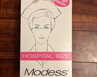 Modess 12 assorbenti femminili formato standard ospedaliero, vintage, protezione extra per la notte
