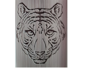 Tiger Book Art Book Fold Pattern- Schnitt und Faltmuster für ein 21cm Buch mit mindestens 649 Seiten