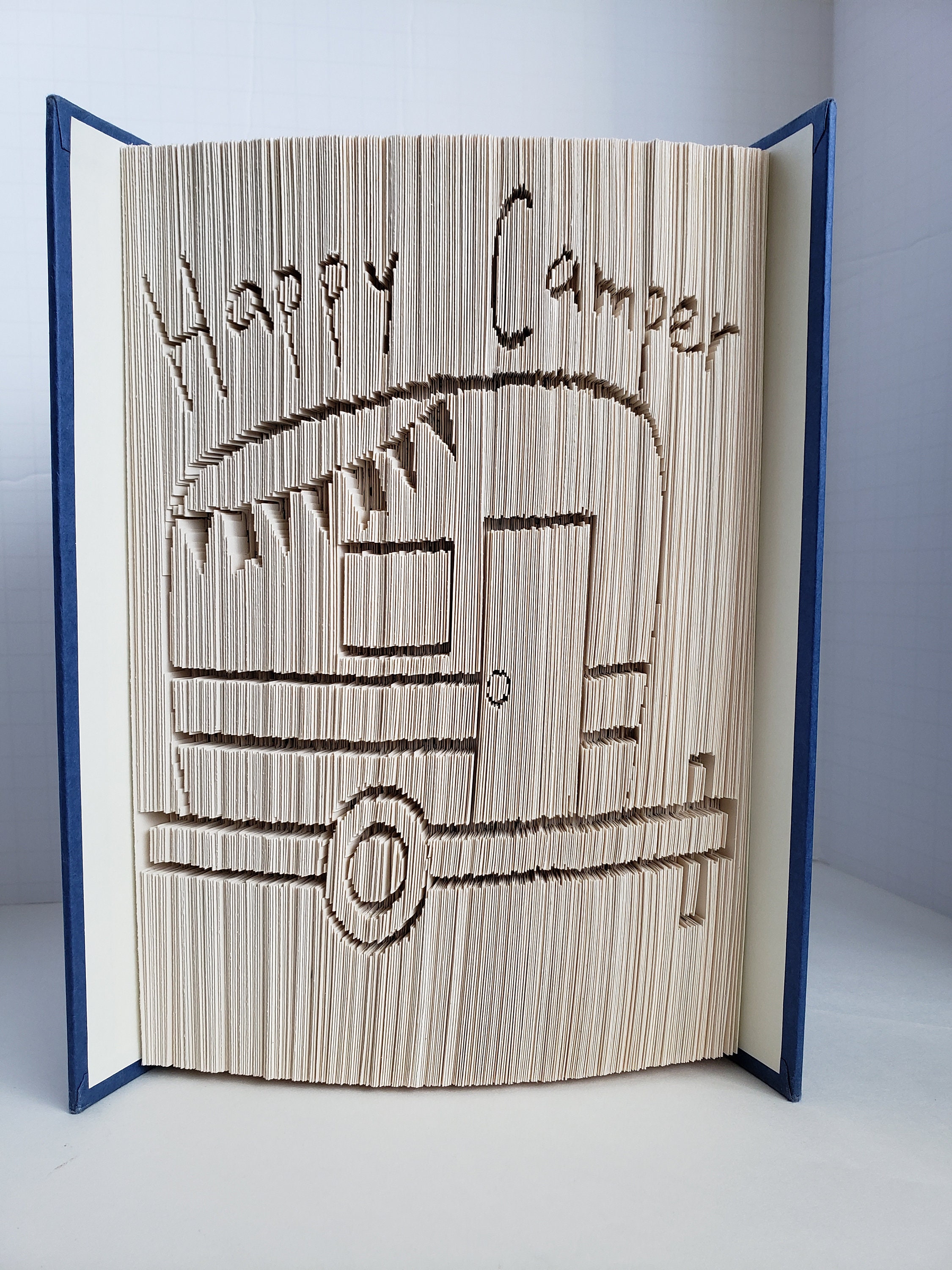 Happy Camper Book Art, Book Fold Pattern - Cut and Fold Pattern for ...