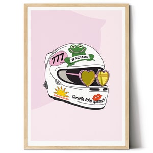Chill Art Racing helmet Digital download poster