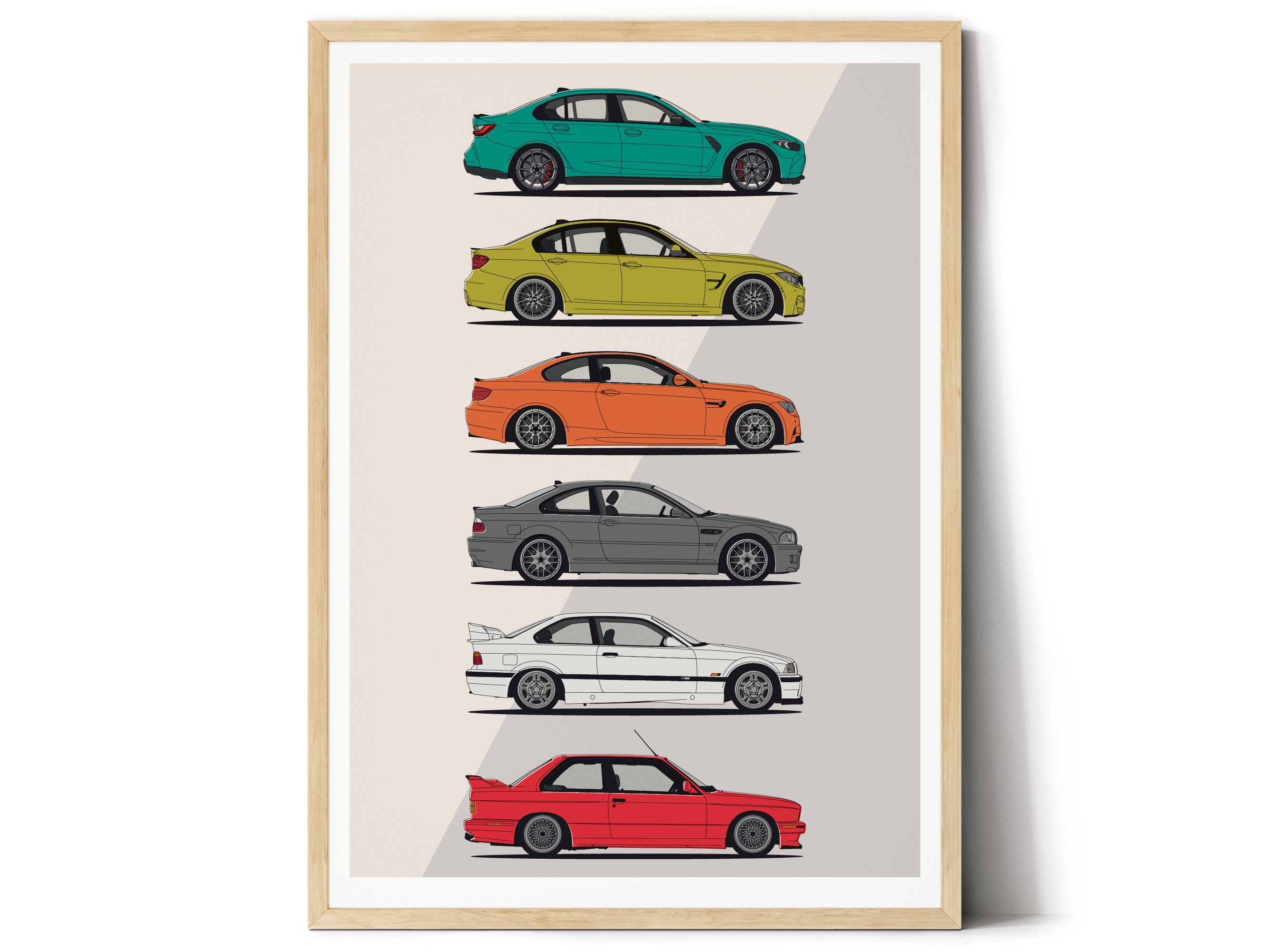 BMW M3 Generations Digital Download Poster - Etsy