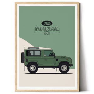 Pôster de download digital do Land Rover DEFENDER 90