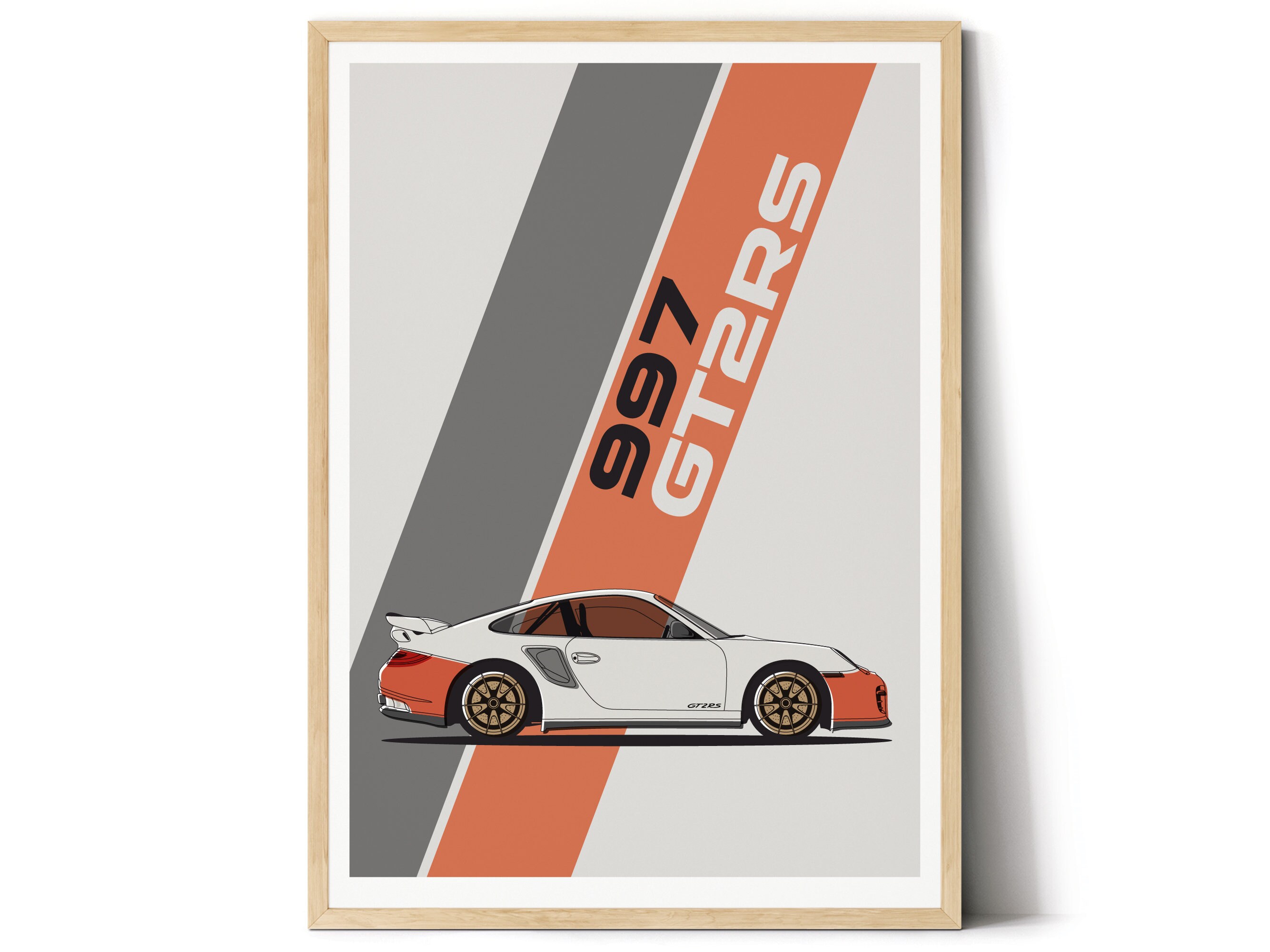 アート・デザイン・音楽 Poster Art of Cars Porsche 997 Poster - Etsy
