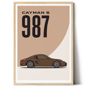 Porsche Cayman S Brown (987) Digital download poster