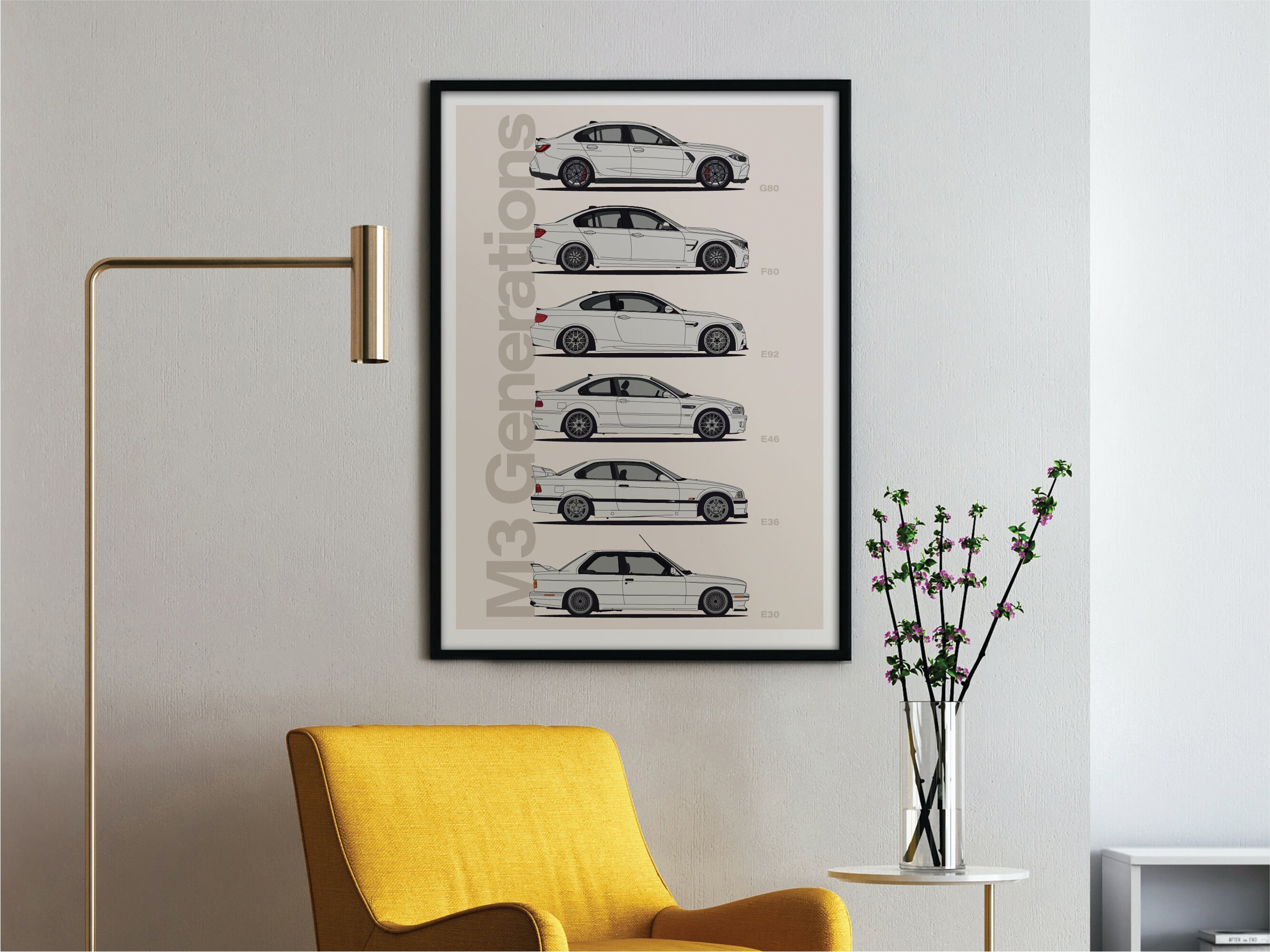 Affiche de voiture ancienne M3 JDM BMW Garçons Algeria