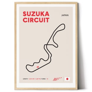Suzuka Japan Race Track Art print/poster