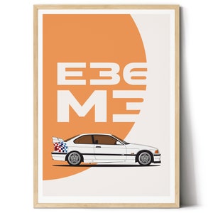 BMW e36 M3 Digitales Download Poster