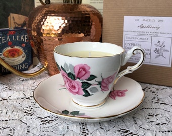 Hand poured soy wax Teacup Candle with essential oils