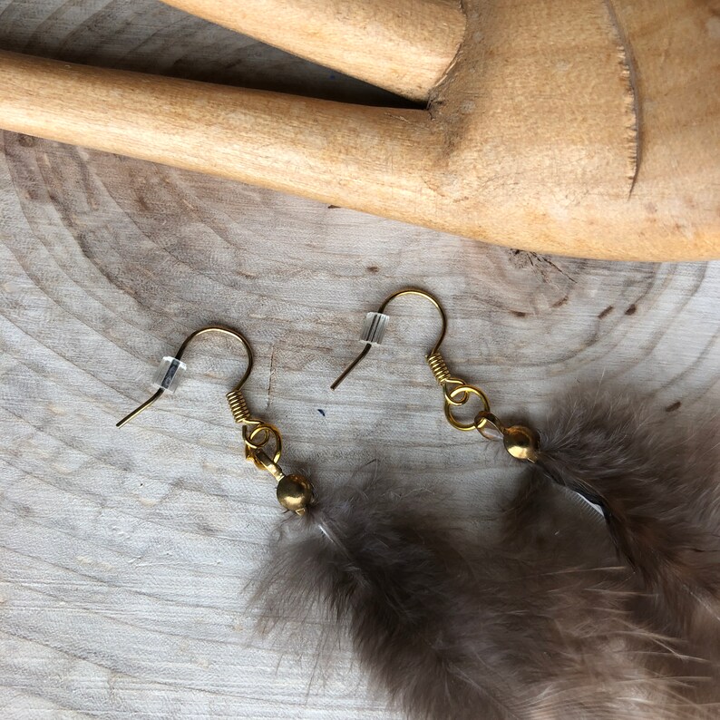 Feather Earrings Feather Jewelry