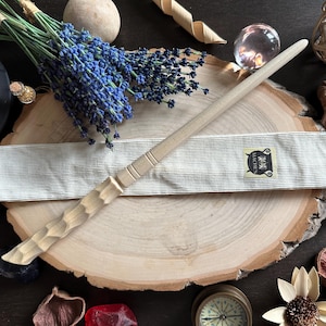 Poplar Wand, Wooden Wand, Magic Wand, Witch Wand, Wizard Wand, Wiccan Wand, Wood Wand
