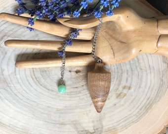 White Oak Wood Pendulum, Dowsing Pendulum, Pendulum