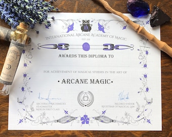 Magical Diploma, Magic Certificate, Magic Award