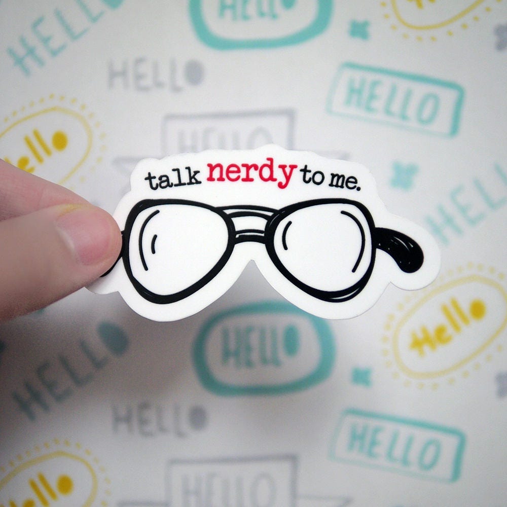 Talk Nerdy to Me Funny Sticker Geek Laptop Stickers Nerd Etsy