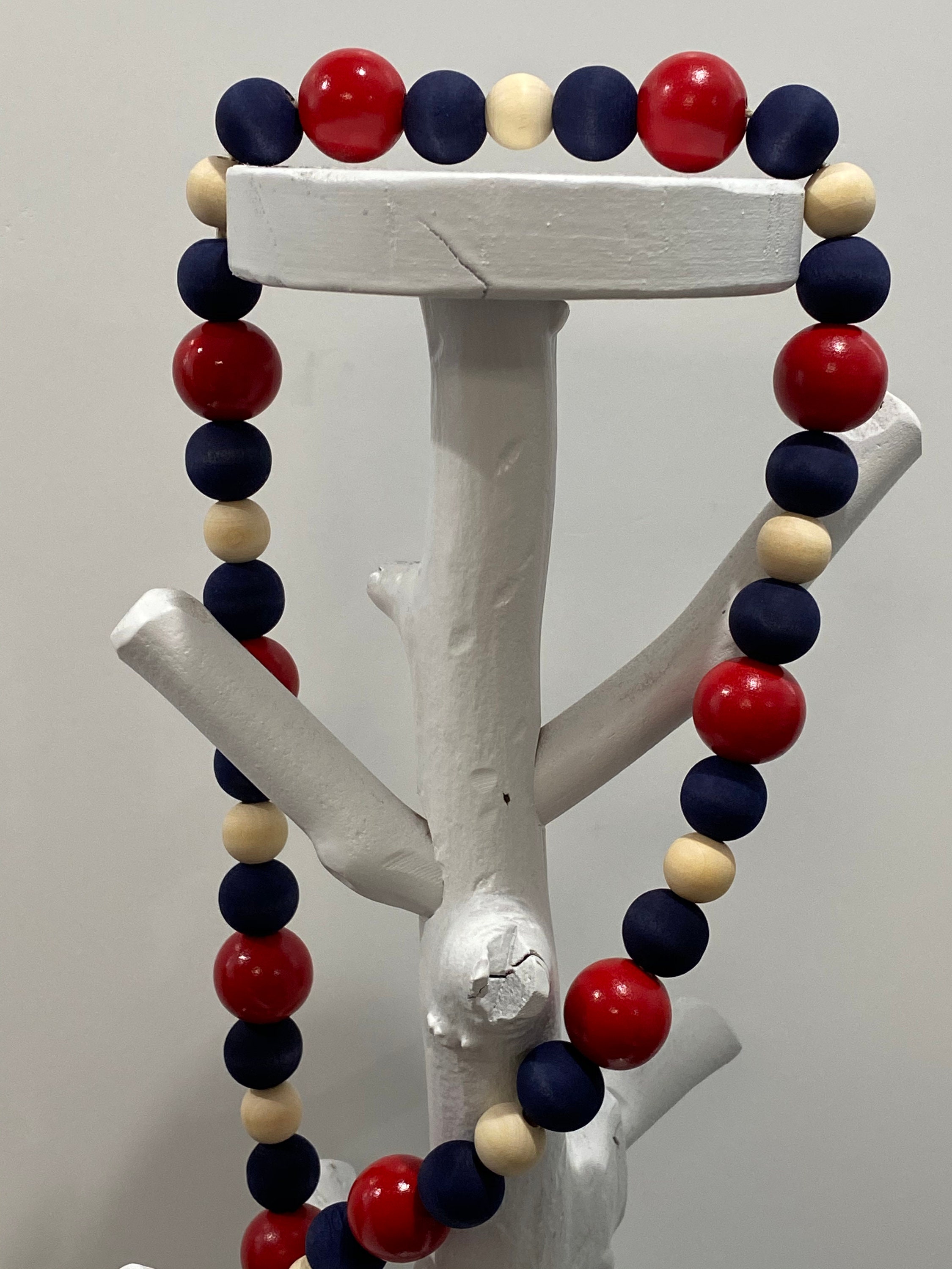 Guirnalda de cuentas de madera patriótica | Etsy