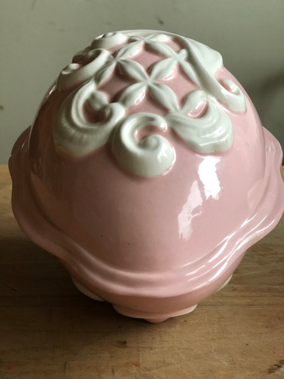 Vintage Mccoy Pink Ceramic Easter Egg/ Candy Dish / Etsy