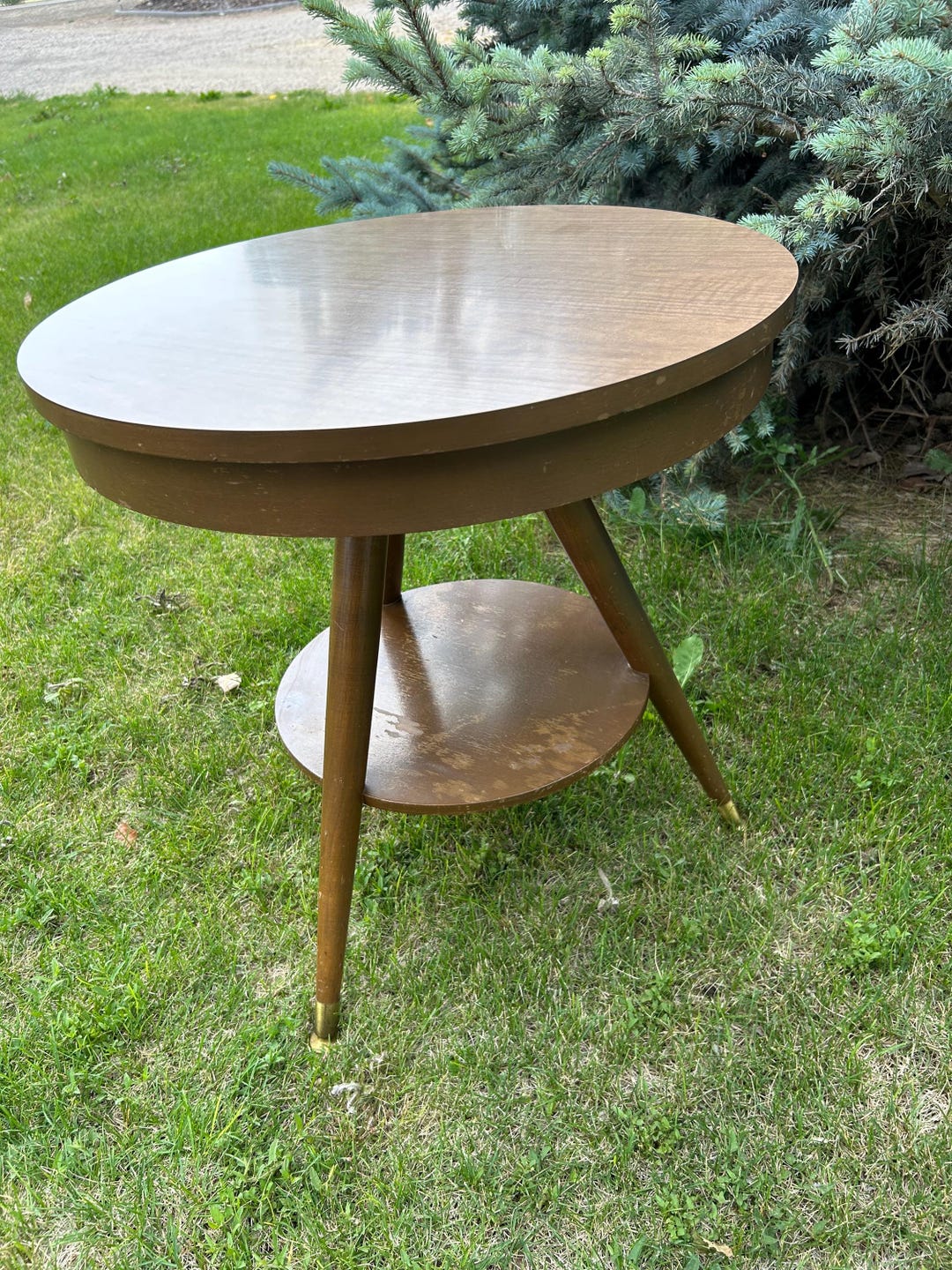 Vintage Mersman 8105, Mid Century, Entrance Table, Drum Table