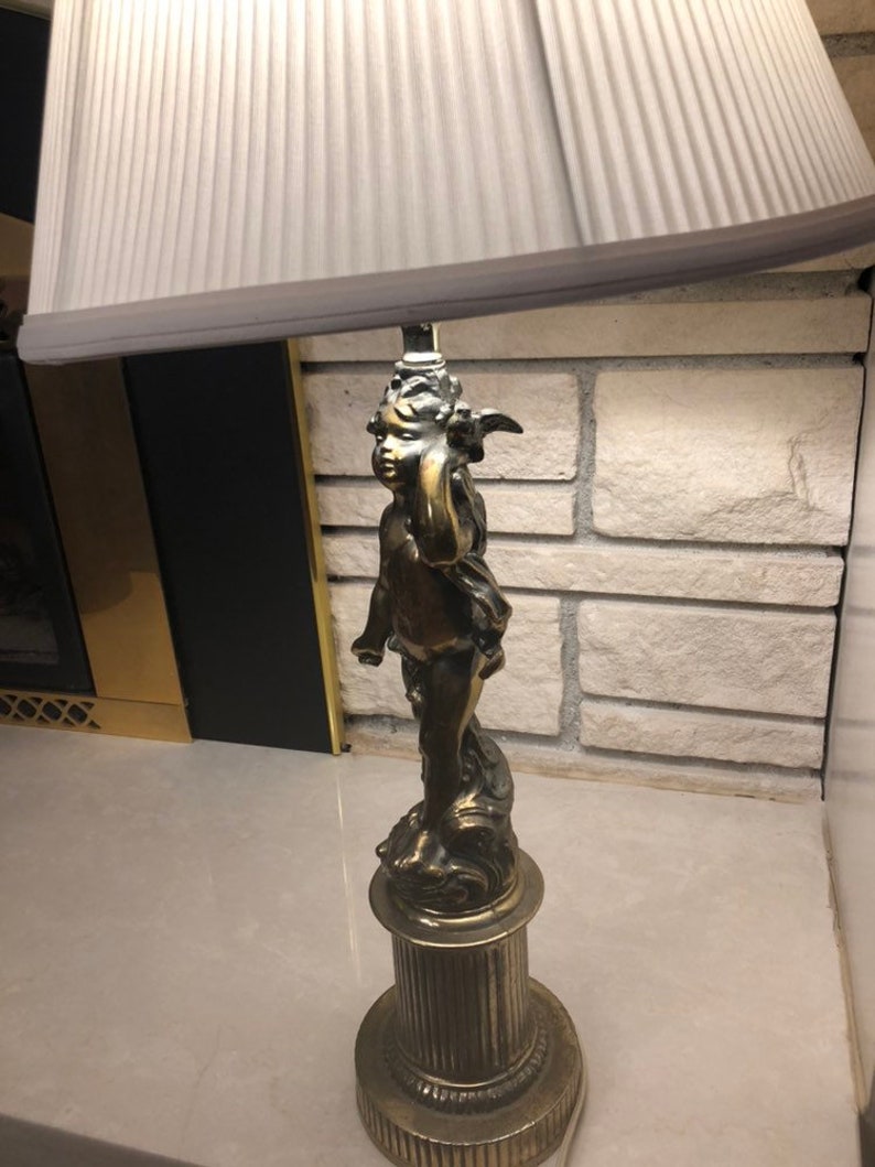 Vintage Cherub Lamp Brass - Antique Cherub Lamps Vintage Cherub Lamp Brass - Antique Cherub Lamps