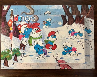 Vintage Smurfs 80 Large Piece Children's Puzzle. 1979. - Etsy