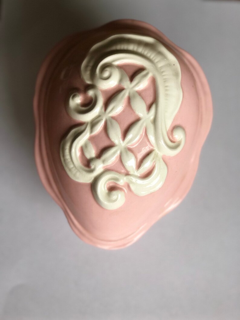 Vintage Mccoy Pink Ceramic Easter Egg/ Candy Dish / Etsy