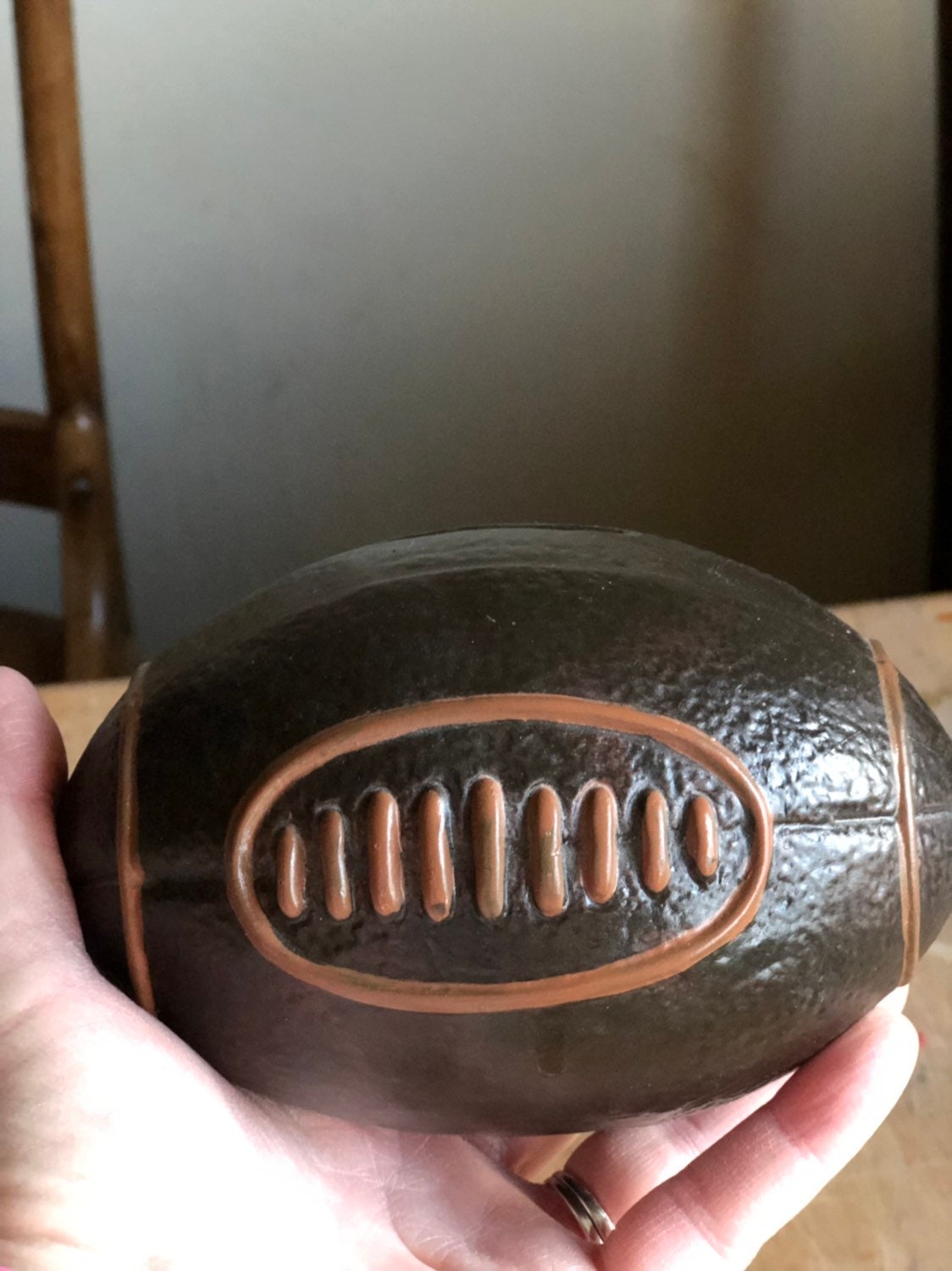 Vintage Ceramic Football Bank. Boy Room, Nursery, Football Player, Baby ...