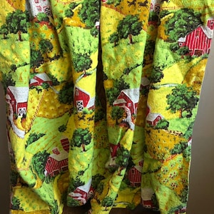True Vintage pair of curtains for farmhouse or vintage retro kitchen. I believe handmade