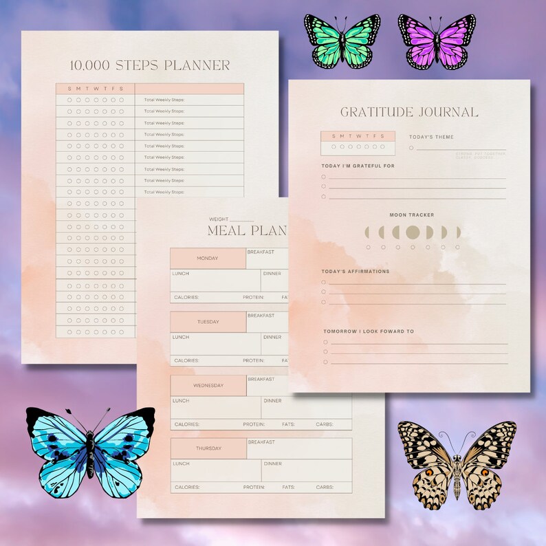 5 Page Personal Growth Tracker A5 Binder Approved Etsy