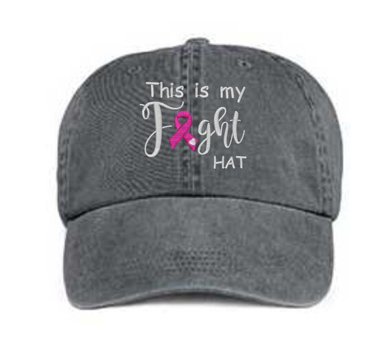 Fight Hat/ Embroidered Cancer Hat 