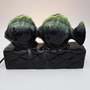 Mid Century Modern Fish TV Lamp and Planter
