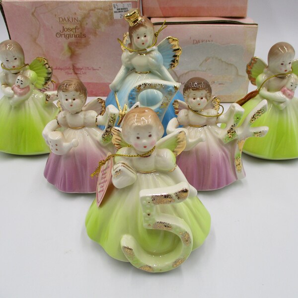 Choice of Josef Originals Birthday Angels, Mint in Box, 4, 5, 7, 9