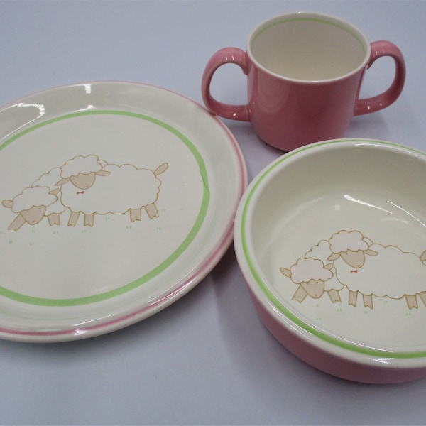 Mikasa China Three Piece Child's Set, Bo-Peep